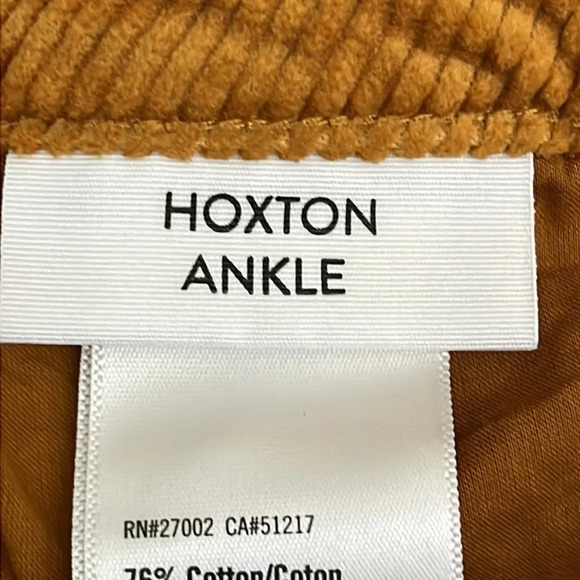 Paige Hoxton Ankle Skinny Corduroy Pants in Marigold - Size 29 - Picture 7 of 9